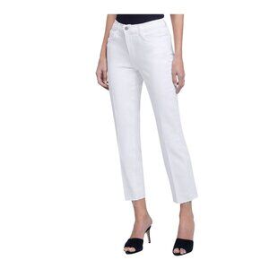 NWT L'Agence Sada High Rise Cropped Straight Jeans Blanc 27 MSRP $255